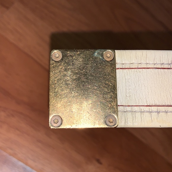 Louis Vuitton Suhali Serure Leather Bracelet Gold Plated Ivory - Picture 9 of 12